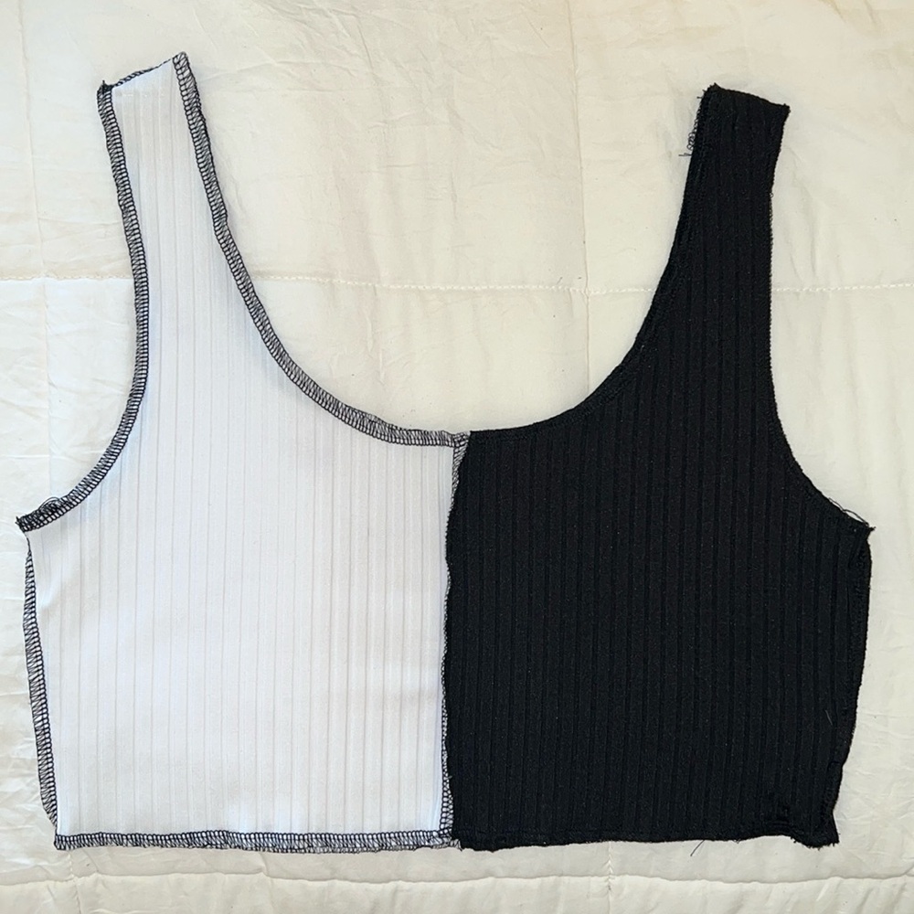 ROMWE Colorblock Crop Top
